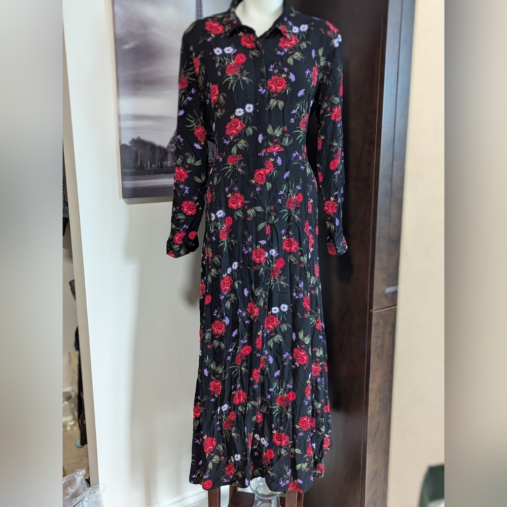 Floral Long Sleeve Maxi Dress